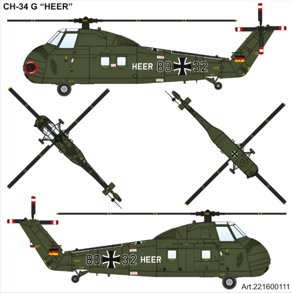 Airpower87-Decalbogen-H-34-2 Neuheiten von ArsenalM / Airpower87 in 1:87