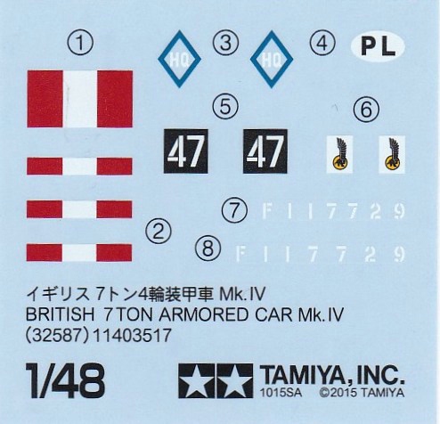Tamiya-32587-7ton-Armoured-Car-Mk.-IV-16 British 7ton Armoured Car Mk. IV ( Tamiya 32587 ) im Maßstab 1:48