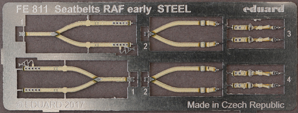 2-2 STEEL Seatbelts RAF early & Luftwaffe WW2 Eduard 1:48 (FE811 & FE812)