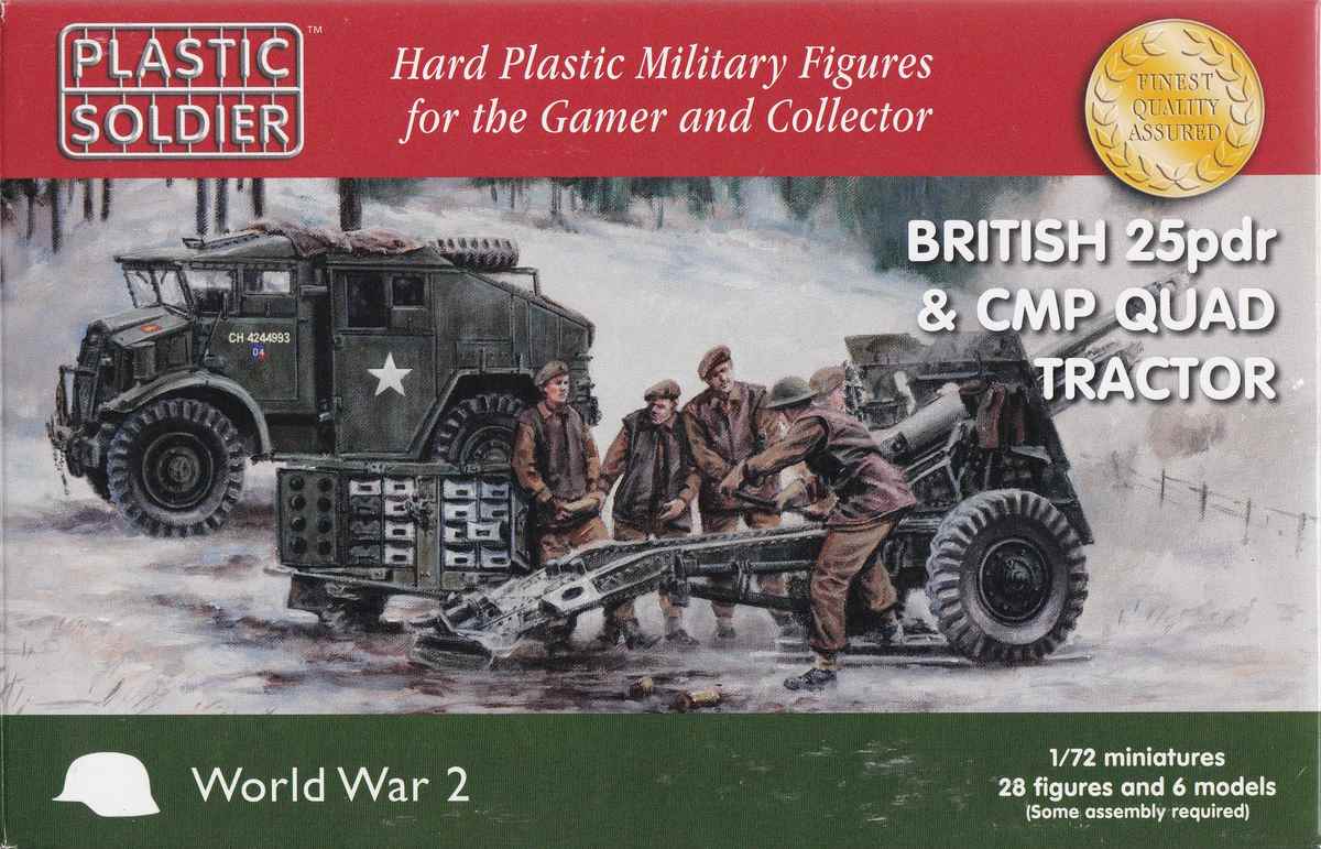 PSC-WW2G20007-British-25pdr-CMP-Quad-Tractor-6 British 25 pdr & CMP Quad Tractor (Plastic Soldier Company 1:72)