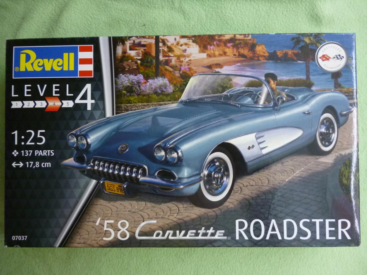 Revell-07037-58-Corvette-Roadster-01 `58 Corvette Roadster im Maßstab 1:25 von Revell (# 07037 )