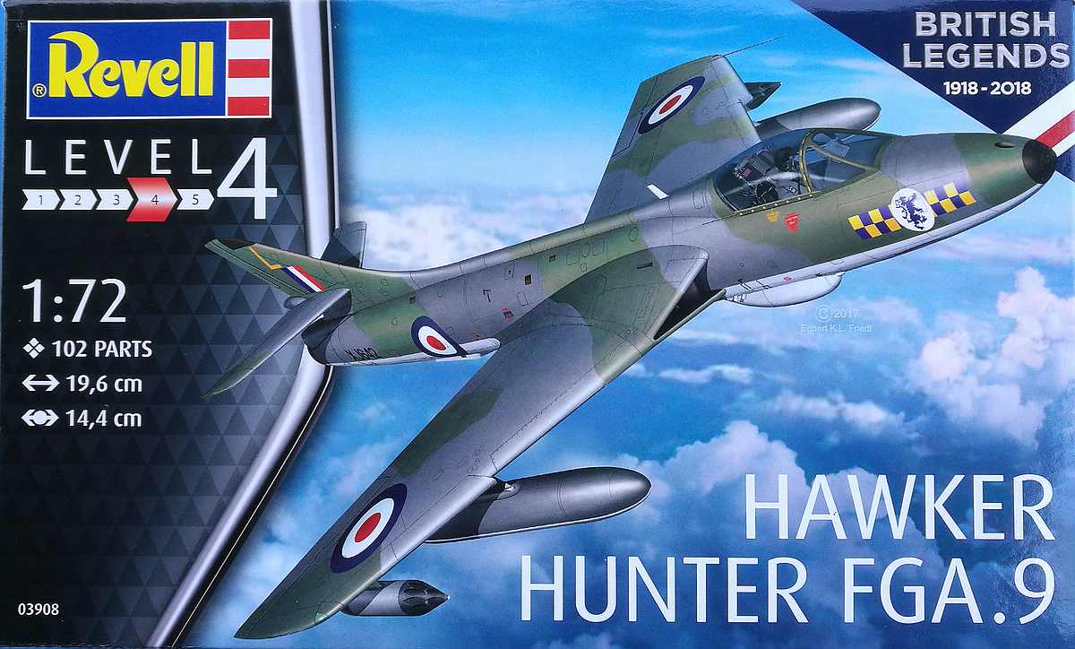 Revell-03908-Hawker-Hunter-FGA-2 Hawker Hunter FGA.9 British Legends im Maßstab 1:72 von Revell 03908