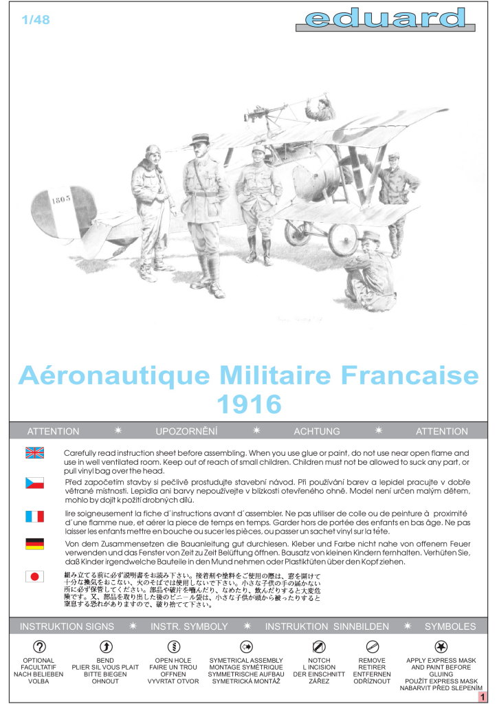Review_Ed_Aeron.mil_.fr_.1916_12 Aéronautique Militaire Francaise 1916 (Figuren französischer Flieger WWI) - Eduard 1/48