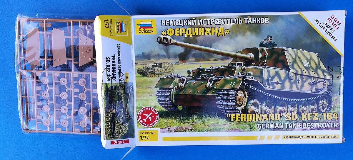Zvezda-5401-German-Tank-Destroyer-Ferdinand-21 Panzerjäger Ferdinand im Maßstab 1:72 von Zvezda 5401