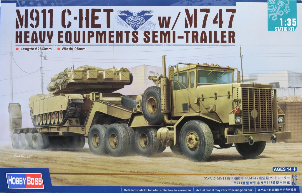 Review_Hobby-Boss_M911_C-HET_066 M911 C-HET with M747 Heavy Equipment Semi Trailer - Hobby Boss 1/35