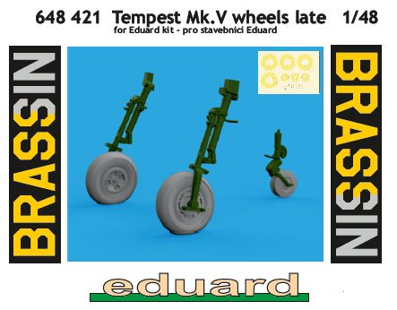 Eduard-648421-Tempest-Mk.-V-wheels-late Tempest Mk.V Brassin in 1:48 von Eduard #648418 #648420 #648421