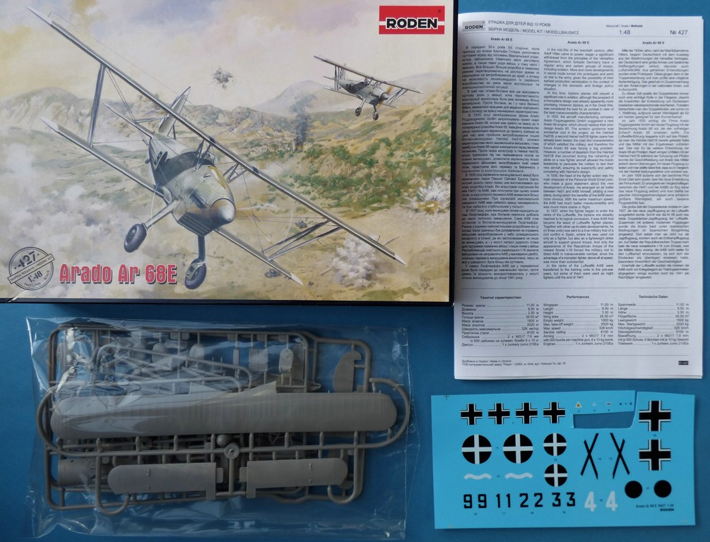 Roden-427-Arado-Ar-68E-2 Arado Ar 68 E in 1:48 von Roden # 427