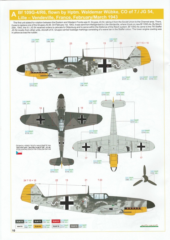 VZ Werneuchen Test Base # S4805 Hibou 1/48 Messerschmitt Bf-109G-6/N NH 