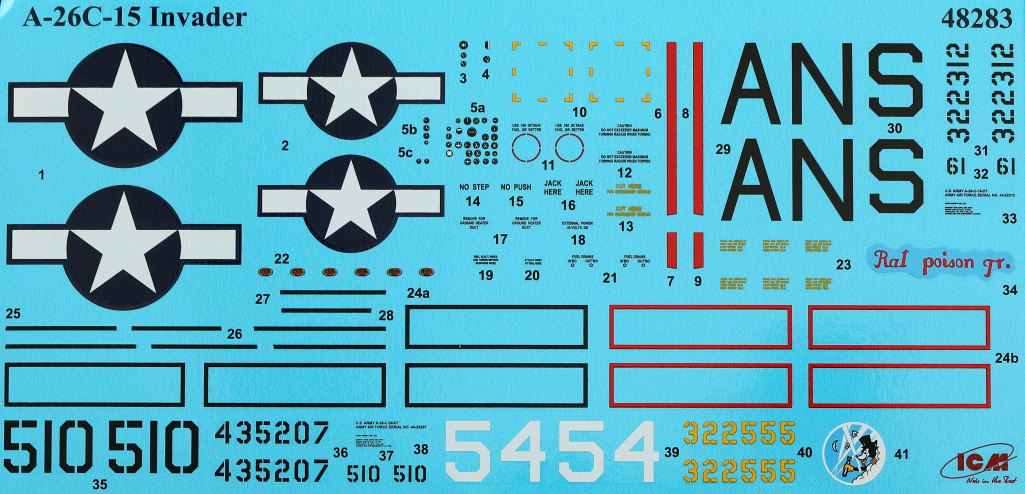 Decals-1 Douglas A-26С-15 Invader ICM 1:48 (#48283)