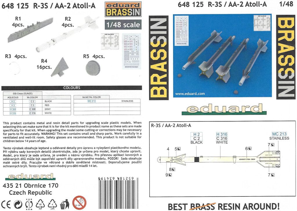 11-1024x727 R-3S / AA-2 Atoll-A Eduard 1:48 (#648125)