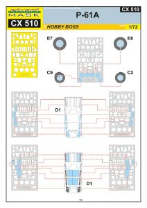 Eduard-CX-510-P-61A-Masken-2-212x300 Eduard CX 510 P-61A Masken (2)