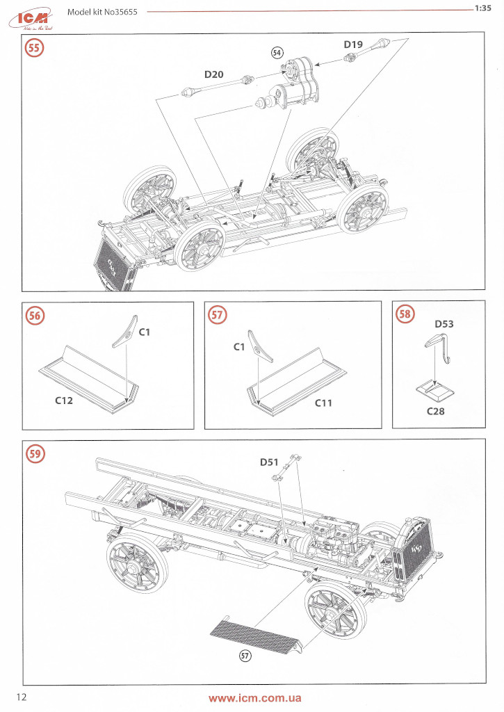 Anleitung12-2 WWI USA Army Truck FWD Type B 1:35 ICM (#35655)