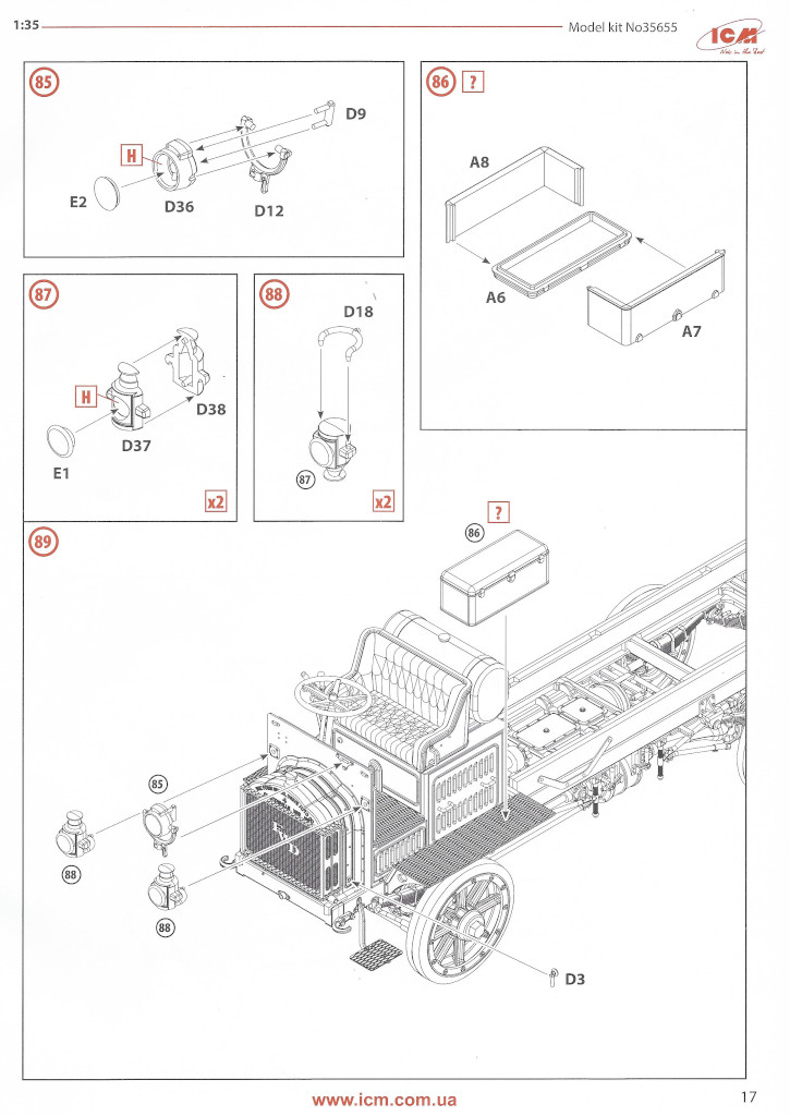 Anleitung17-1 WWI USA Army Truck FWD Type B 1:35 ICM (#35655)