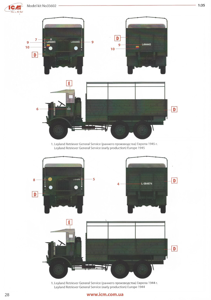 Anleitung28 Leyland Retriever General Service (early production) 1:35 ICM (#35602)