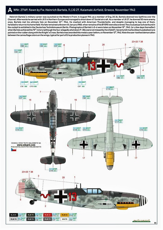 Eduard-84173-Bf-109-G-6-WEEKEND-16 Bf 109G-6 in neuer Weekend-Edition von Eduard in 1:48 #84173