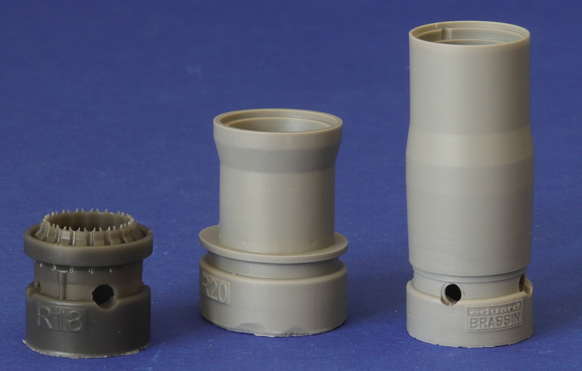 Eduard-672232-MiG-21-PF-PFM-6 MiG-21 Exhaust nozzles in 1:72 von Eduard #672181 und -232