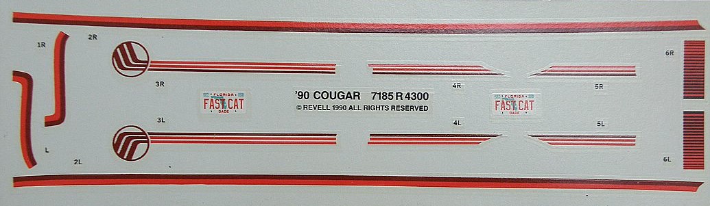 24_Revell-7185_Cougar_030 Kit-Archäologie: 1990 Mercury Cougar XR-7 (#7185), Revell, 1:25
