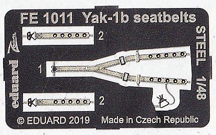 Eduard-FE-1011-Yak-1b-Seatbelts-STEEL-2 Seatbelts STEEL für Yak-1b von Eduard # FE 1011