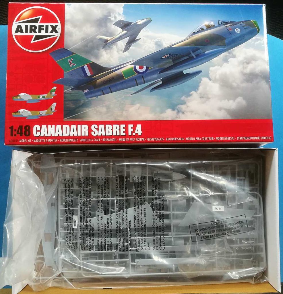 Kit Maquette Avion Airfix Canadair Sabre F.4 Échelle 1:48 - Plastique à Monter - Réf A08109
