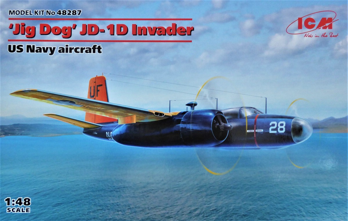 ICM 1/48 Scale Jig Dog JD-1D Invader US Navy Aircraft - kit #48287 ICM 1/48 Scale Jig Dog JD-1D Invader US Navy Aircraft - kit #48287