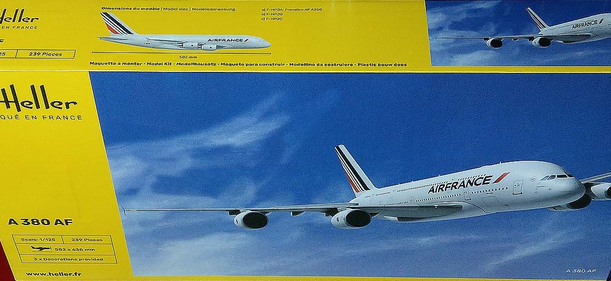 03_Hellerl_80436_AirbusA380_000a  Airbus A380 AF Air France  in 1:125 von Heller #80436