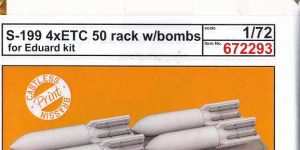 S-199 ETC-50 rack with bombs in 1:72 von Eduard #672293