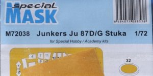 Masken für die Ju 87 D/G von Special Hobby in 1:72 # M 72038