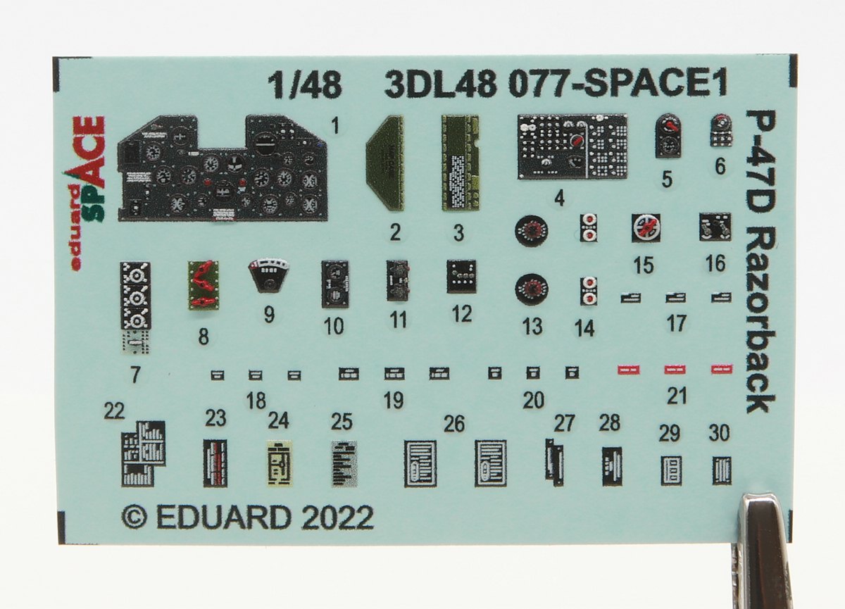 Eduard-3DL48077-P-47-D-Razorback-SPACE-3 P-47D SPACE-Sets in 1:48 von Eduard # 3DL48077/3DL48078