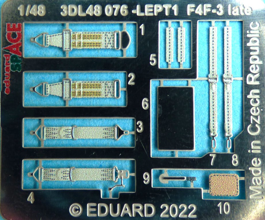 Eduard-3DL48076-F4F-3-late-SPACE-9 SPACE-Set F4F-3 late in 1:48 von Eduard # 3DL480