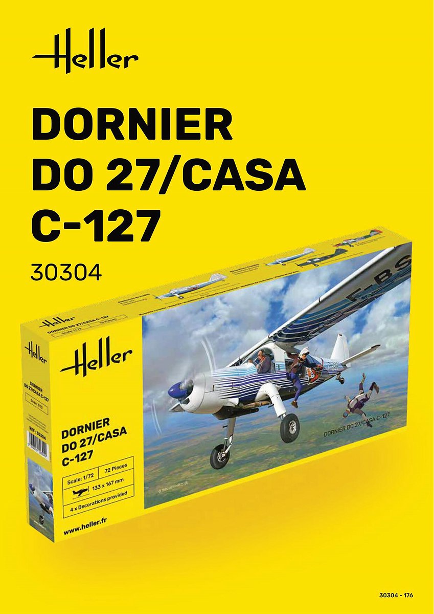 Heller-30304-Dornier-Do-27-Bauanleitung-1 Dornier Do 27 / CASA C-127 in 1:72 von Heller # 30304