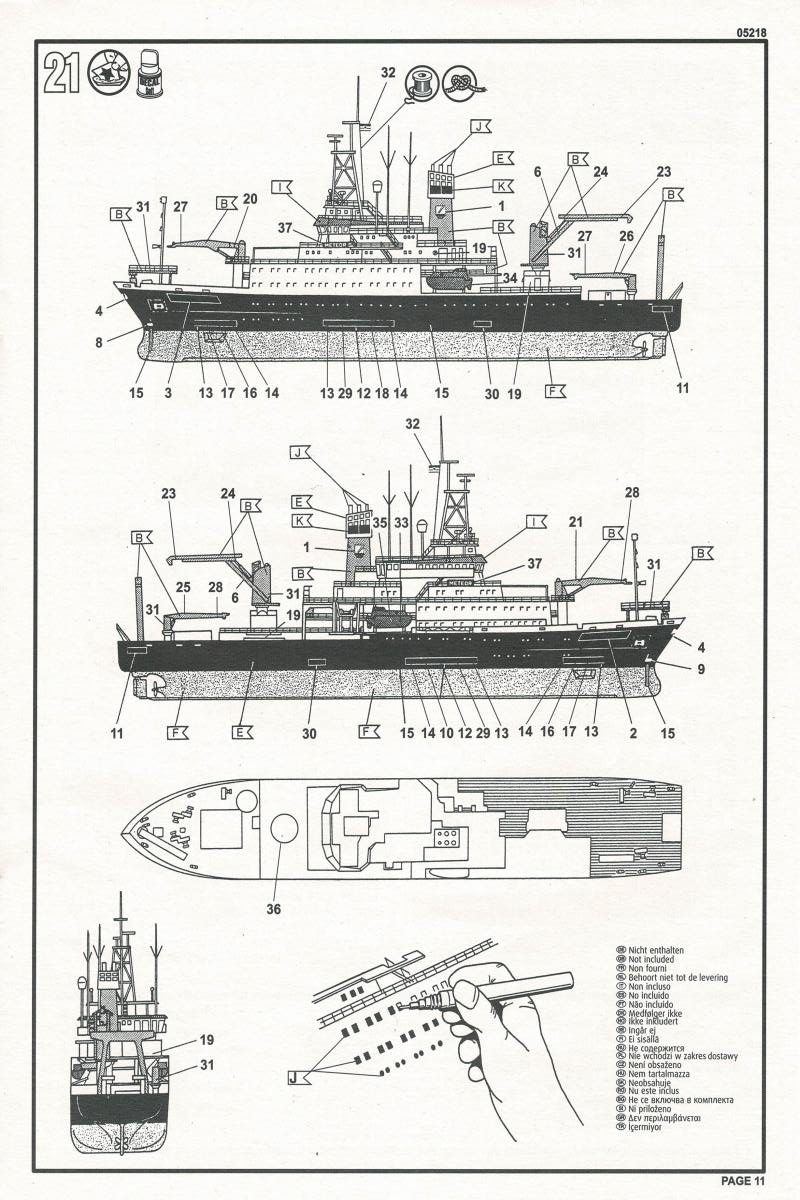 Revell-05218-German-Research-Vessel-Meteor-32-rotated German Research Vessel METEOR in 1:300 von Revell #05218