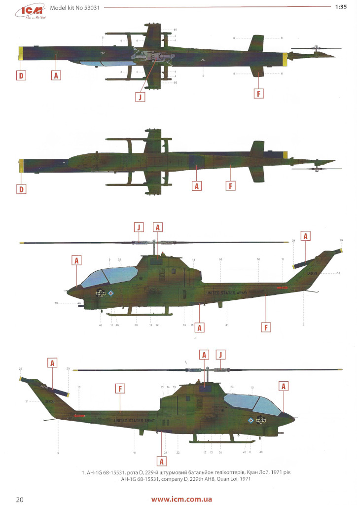 Anleitung20 AH-1G Cobra (late production) 1:35 ICM (#53031)