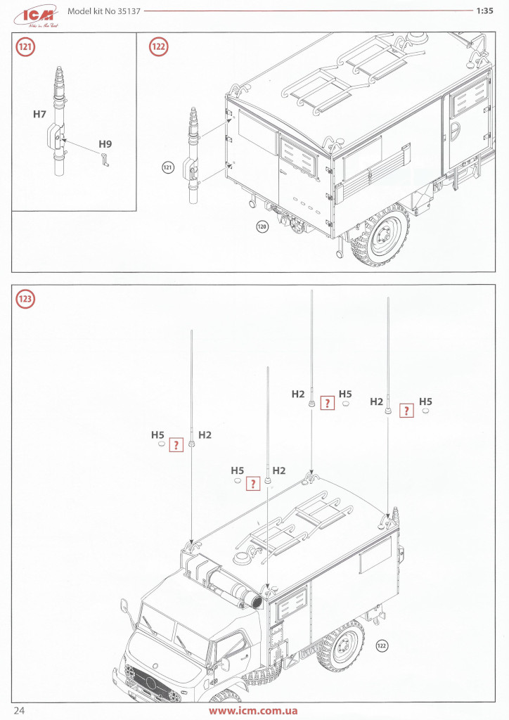 Anleitung24 Unimog S404 German Military Radio Truck 1:35 ICM #35137