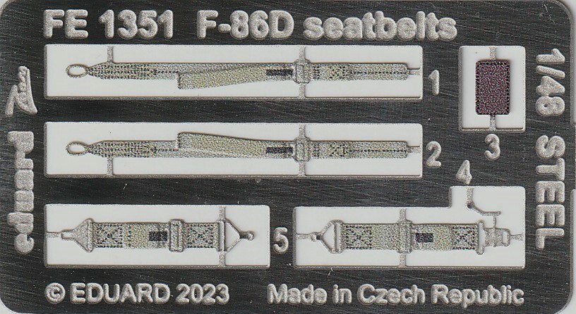 Eduard-FE-1351-F-86-D-Seatbelts-STEEL-2 Seatbelts STEEL für Revells F-86D in 1:48 von Eduard # FE 1351
