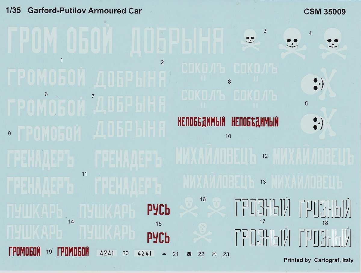 Copperstate-CSM-35009-Garford-Putilov-26-1 Garford-Putilov Panzerwagen in 1:35 von Copperstate # CSM 35009