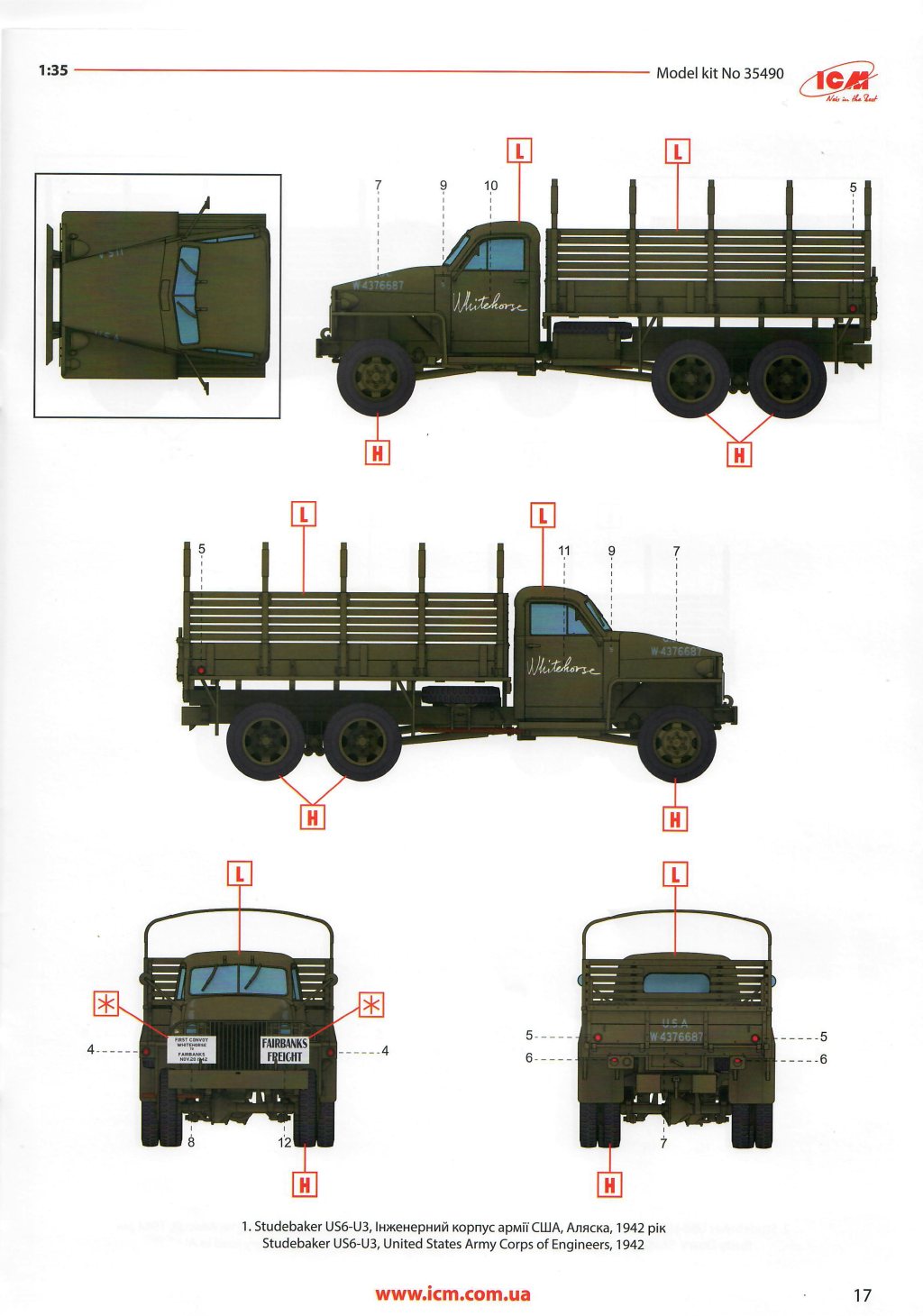 ICM-35490-Studebaker-US-truck-4 Studebaker - LKW US 6 U-3 in 1:35 von ICM # 35490