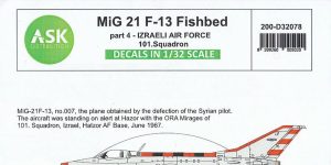 MiG-21F13 „James Bond“ in 1:32 von ArtScale # D 32078