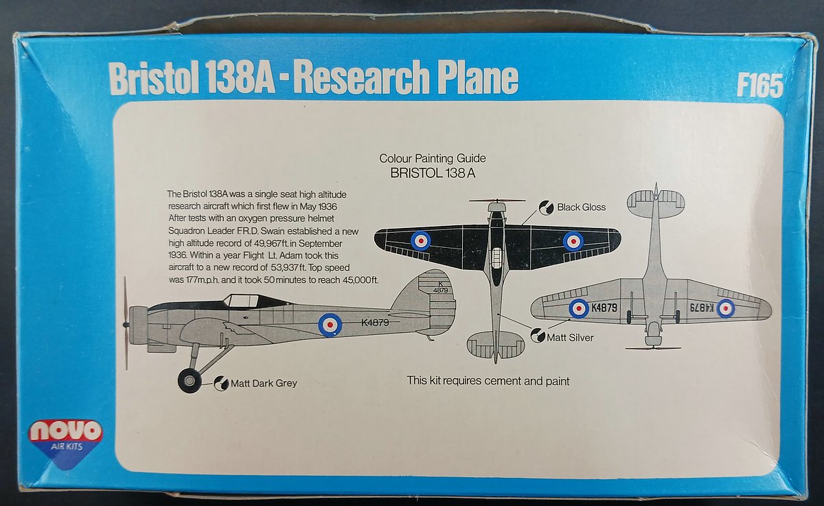 FROG-F-165-Bristol-138-45 Kit-Archäologie: Bristol 138A in 1:72 von FROG # 165