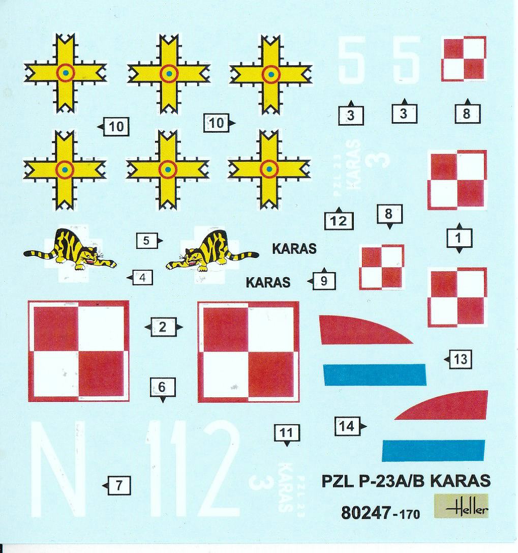 Heller-80247-PZL-P-23-Karas-4 PZL P-23 Karas in 1:72 von Heller # 80247