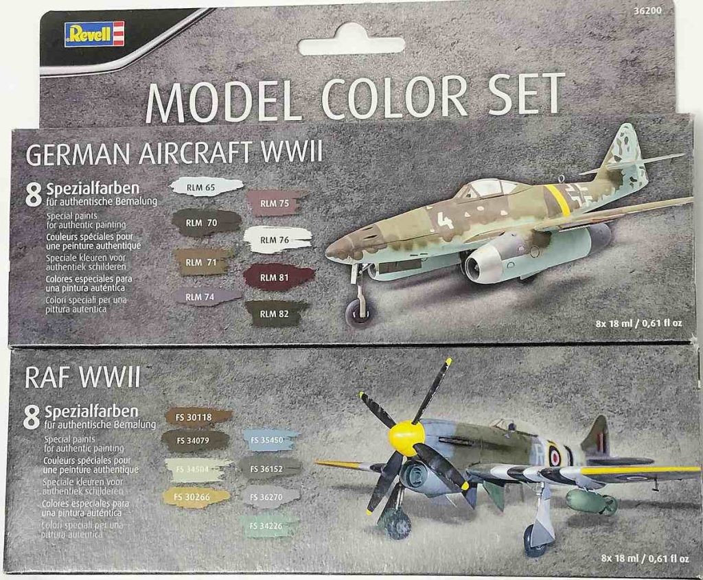 Revell Model Color Sets RAF WW II (36201) und Luftwaffe WW II (36200)