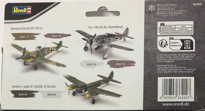 Revell Model Color Sets RAF WW II (36201) und Luftwaffe WW II (36200)