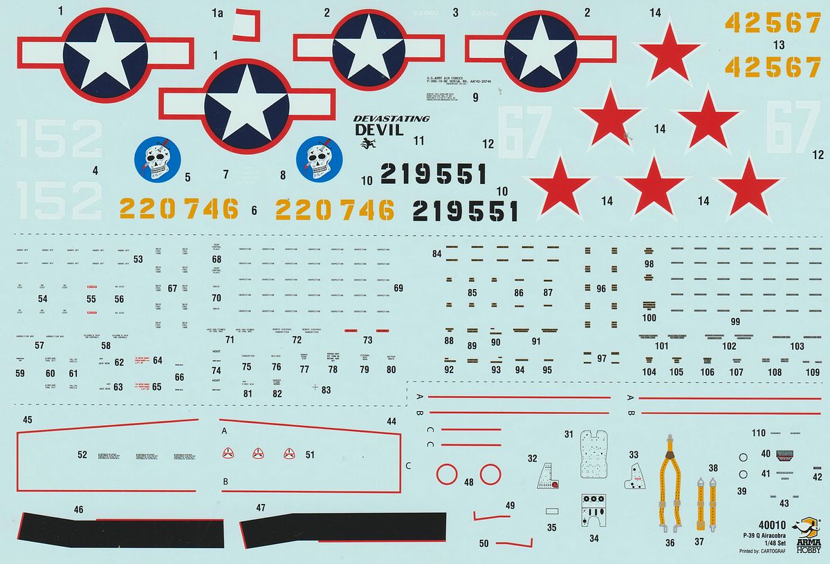 Arma-Hobby-40010-P-39-Q-Airacobra-31 P-39 Airacobra in 1:48 von Arma Hobby # 40010