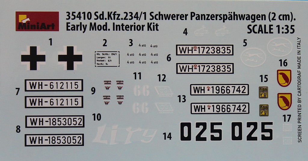 MiniArt-35410-Sd.Kfz-234-1-9 Sd.Kfz.234/1 Schwerer Panzerspähwagen Early Mod in 1:35 von Miniart #35410