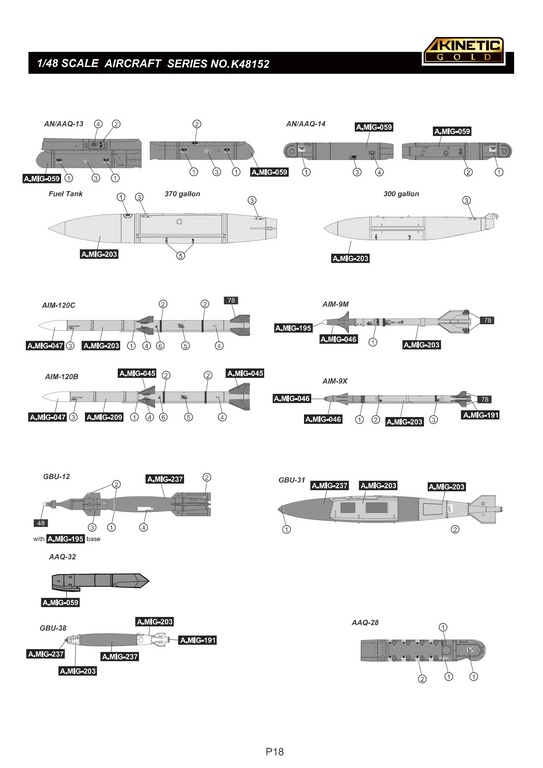 Kintetic-49162-Hellenic-F16C-Block-52-with-CFT-61 Hellenic Air Force F-16C Block 52 with CFT in 1:48 von Kinetic #48152