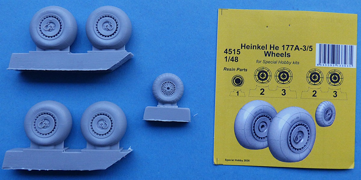CMK-4515-He-177-Wheels-2 Räderset He 177 A in 1:48 von Special Hobby / CMK # 4515