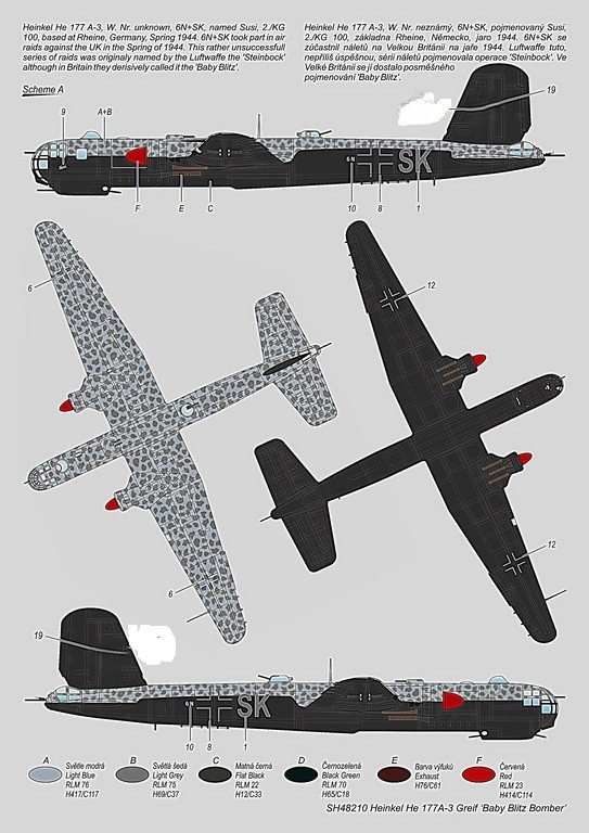 Special-Hobby-48210-Heinkel-He-177-A-3-Greif-„Baby-Blitz-Bomber-136 Heinkel He 177 A-3 Greif in 1:48 von Special Hobby #SH48210